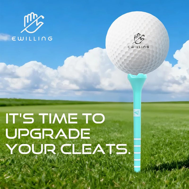 EWILLING Store Stable & Durable Plastic Golf Tees 60Pcs Size 2-3/4 Inch or 3-1/4 Inch Packaged in Plastic Jar with Lid Available Pink White Blue Color - Image 3